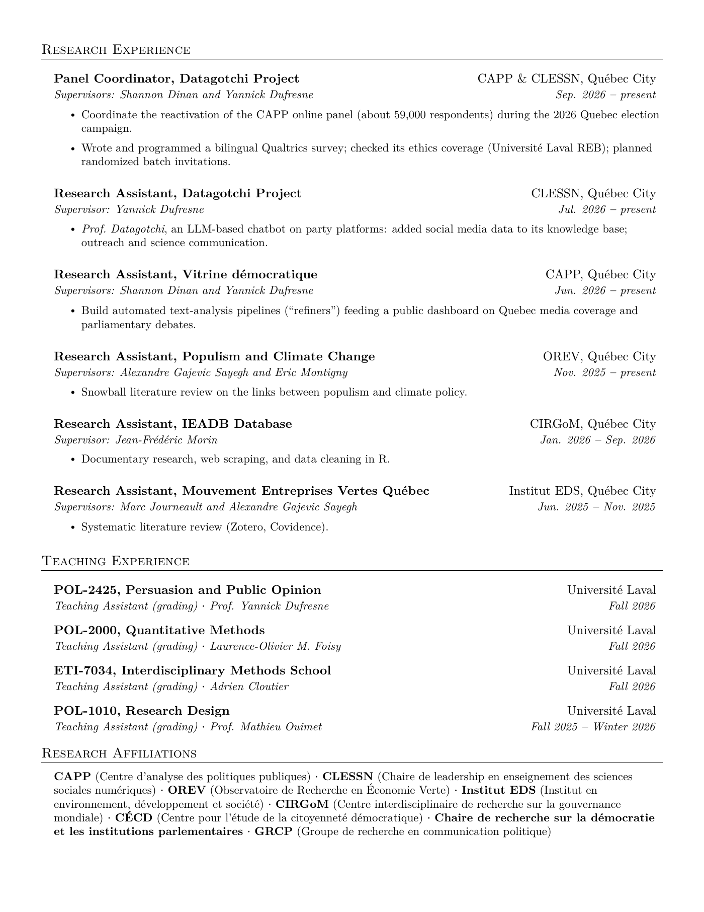 CV of Jules Piral